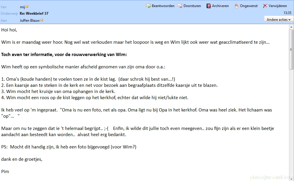 E-mail voor de juf op school