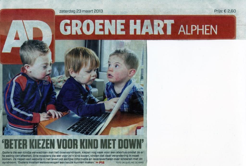 Voorpagina over Zo is Downsyndroom