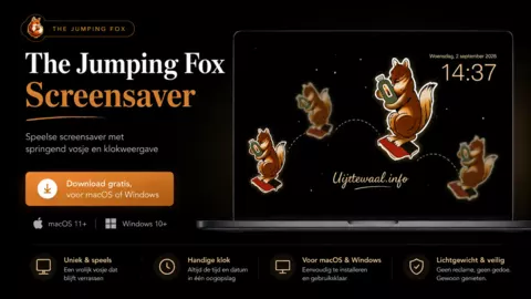 The Jumping Fox screensaver voor macOS